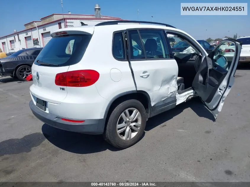 WVGAV7AX4HK024551 2017 Volkswagen Tiguan 2.0T/2.0T S