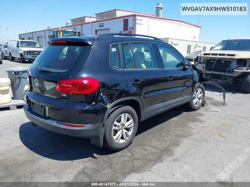 WVGAV7AX9HW510183 2017 Volkswagen Tiguan 2.0T S