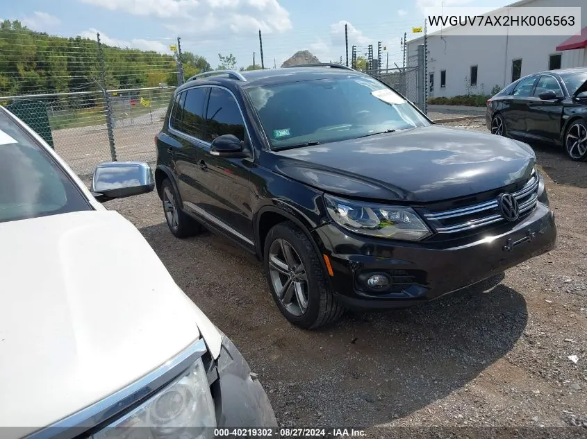 WVGUV7AX2HK006563 2017 Volkswagen Tiguan 2.0T Sport