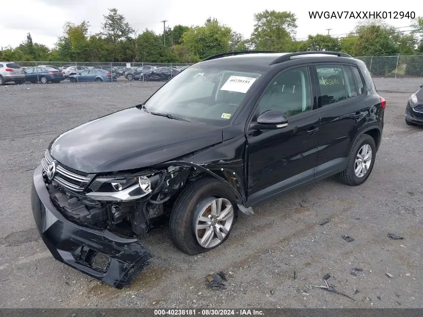 WVGAV7AXXHK012940 2017 Volkswagen Tiguan 2.0T/2.0T S