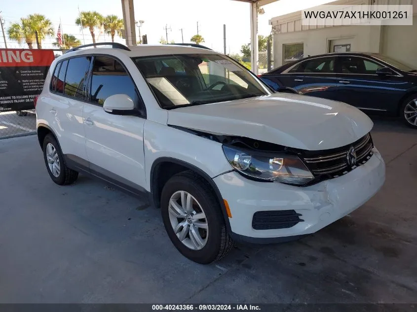 WVGAV7AX1HK001261 2017 Volkswagen Tiguan 2.0T S