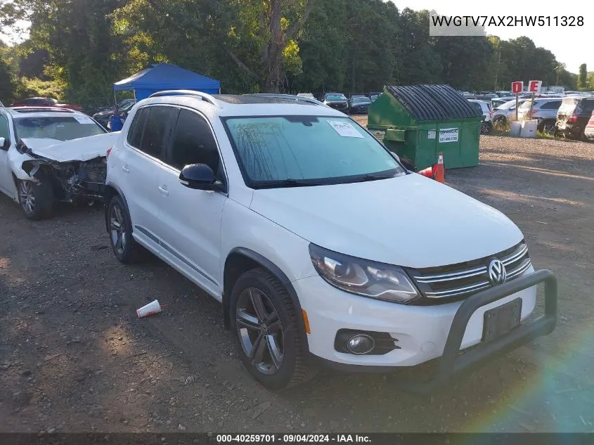 WVGTV7AX2HW511328 2017 Volkswagen Tiguan 2.0T Sport