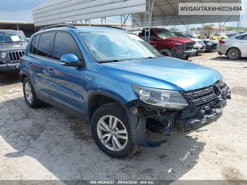 WVGAV7AX6HK026494 2017 Volkswagen Tiguan 2.0T/2.0T S