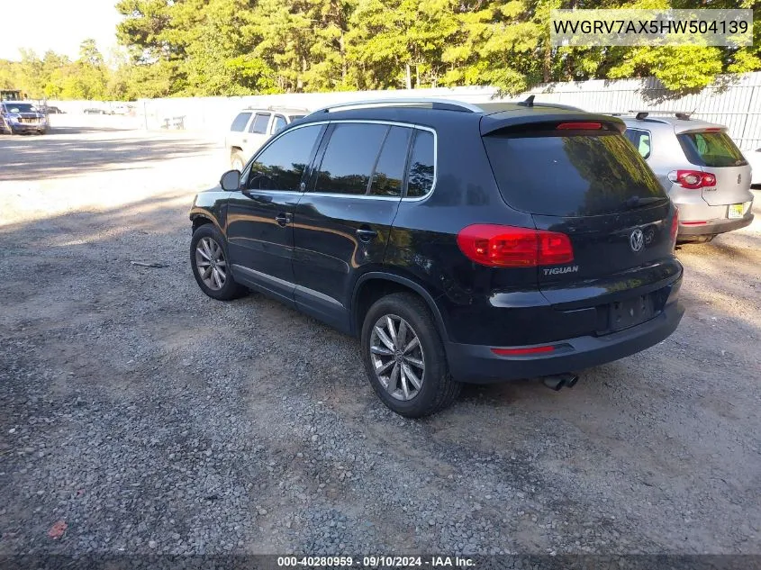 2017 Volkswagen Tiguan 2.0T Wolfsburg Edition VIN: WVGRV7AX5HW504139 Lot: 40280959