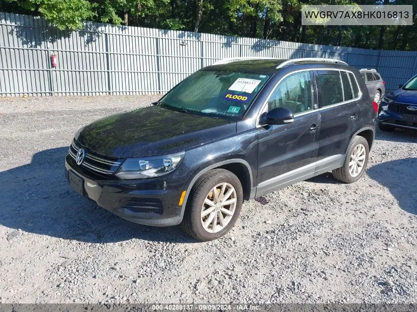 2017 Volkswagen Tiguan 2.0T Wolfsburg Edition VIN: WVGRV7AX8HK016813 Lot: 40288137