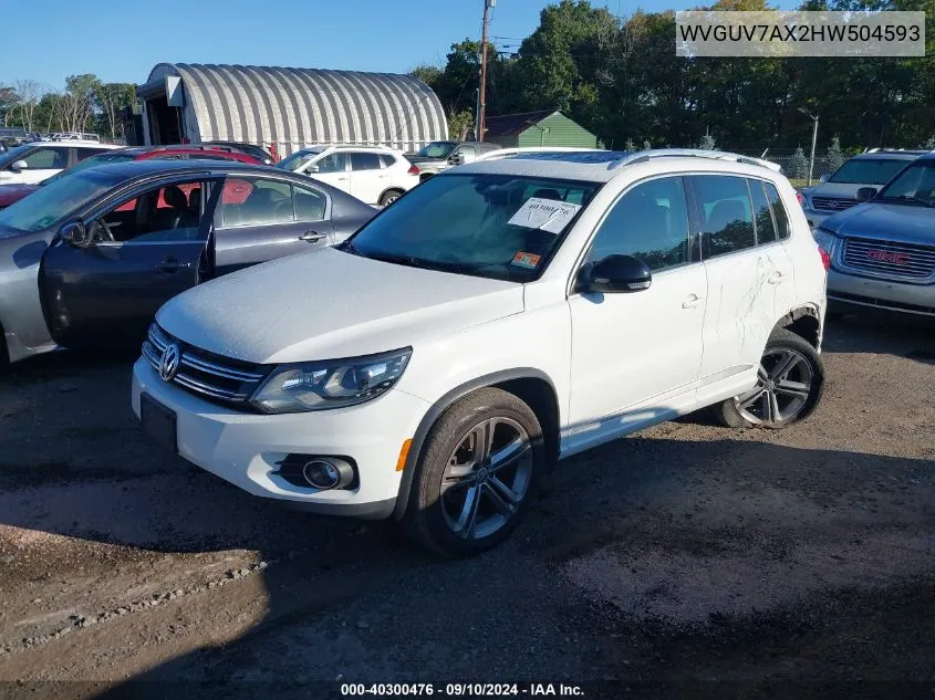 2017 Volkswagen Tiguan Sport VIN: WVGUV7AX2HW504593 Lot: 40300476