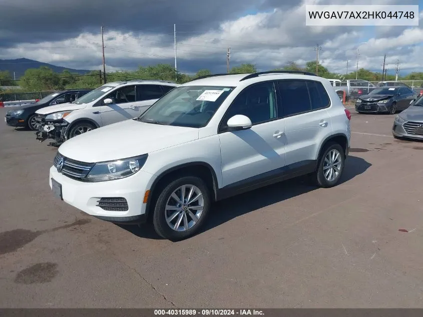 WVGAV7AX2HK044748 2017 Volkswagen Tiguan 2.0T/2.0T S