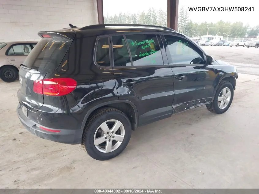 WVGBV7AX3HW508241 2017 Volkswagen Tiguan S