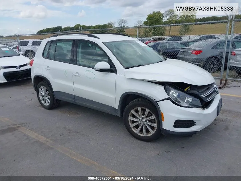 2017 Volkswagen Tiguan 2.0T/S VIN: WVGBV7AX8HK053331 Lot: 40372551