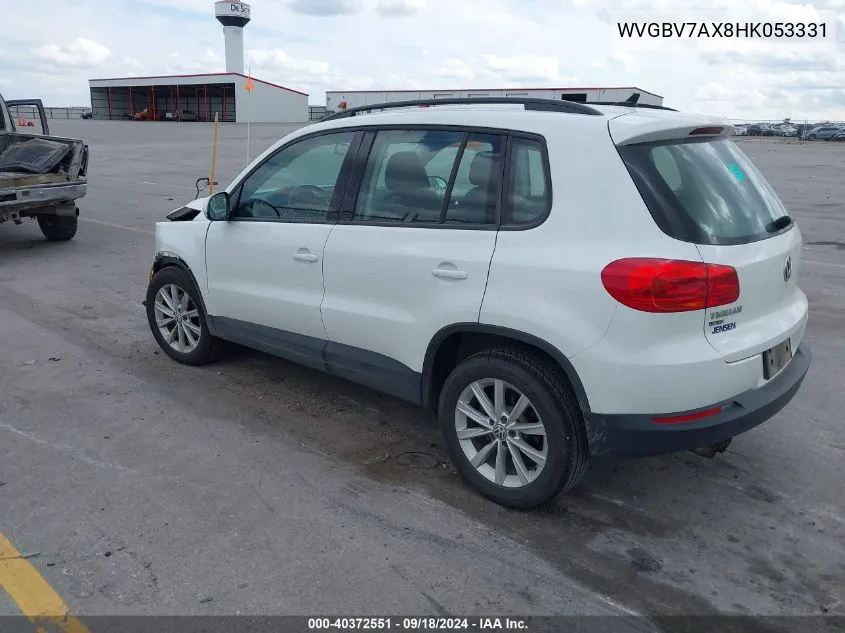 WVGBV7AX8HK053331 2017 Volkswagen Tiguan 2.0T/S