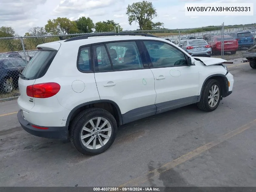 WVGBV7AX8HK053331 2017 Volkswagen Tiguan 2.0T/S