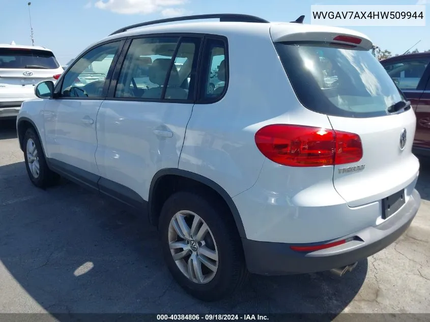 WVGAV7AX4HW509944 2017 Volkswagen Tiguan 2.0T S