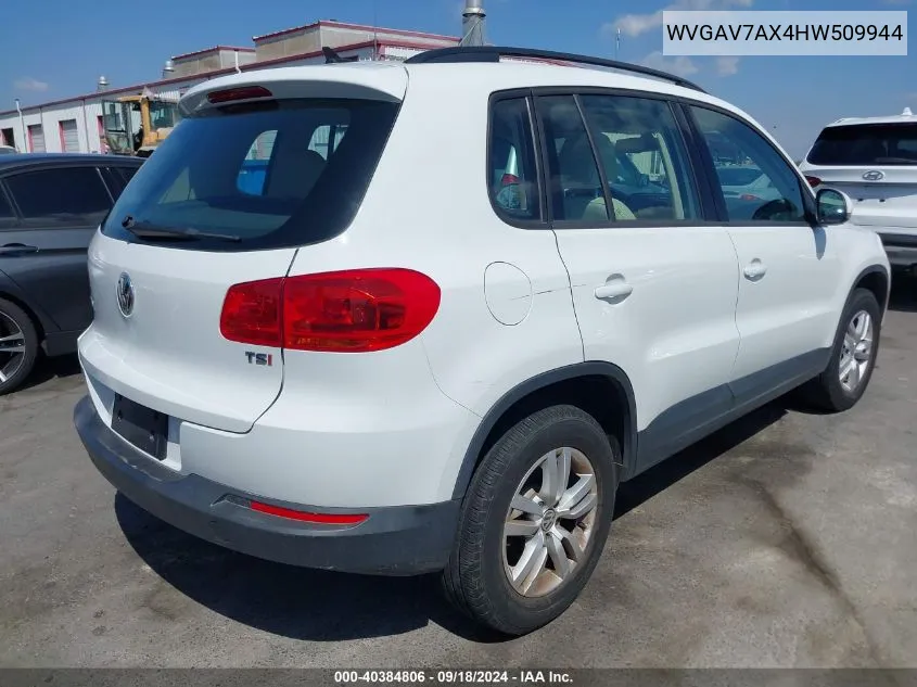 WVGAV7AX4HW509944 2017 Volkswagen Tiguan 2.0T S