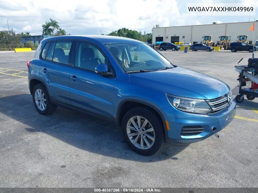 2017 Volkswagen Tiguan 2.0T/2.0T S VIN: WVGAV7AXXHK049969 Lot: 40387266