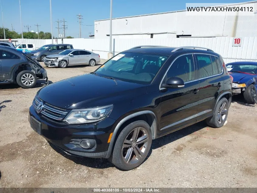 2017 Volkswagen Tiguan 2.0T Sport VIN: WVGTV7AXXHW504112 Lot: 40388105