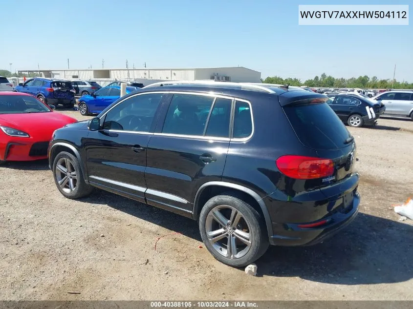 2017 Volkswagen Tiguan 2.0T Sport VIN: WVGTV7AXXHW504112 Lot: 40388105