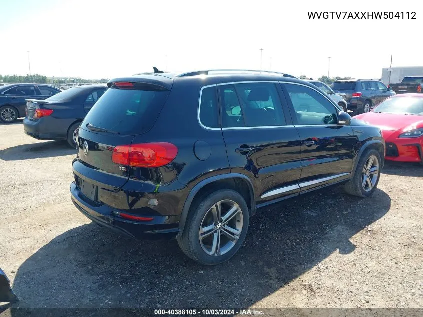 WVGTV7AXXHW504112 2017 Volkswagen Tiguan 2.0T Sport