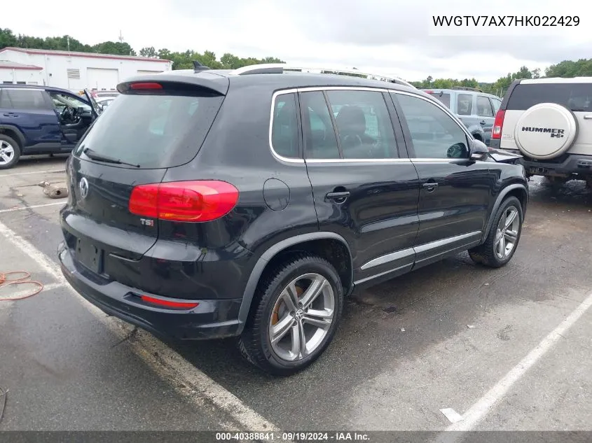 2017 Volkswagen Tiguan 2.0T Sport VIN: WVGTV7AX7HK022429 Lot: 40388841