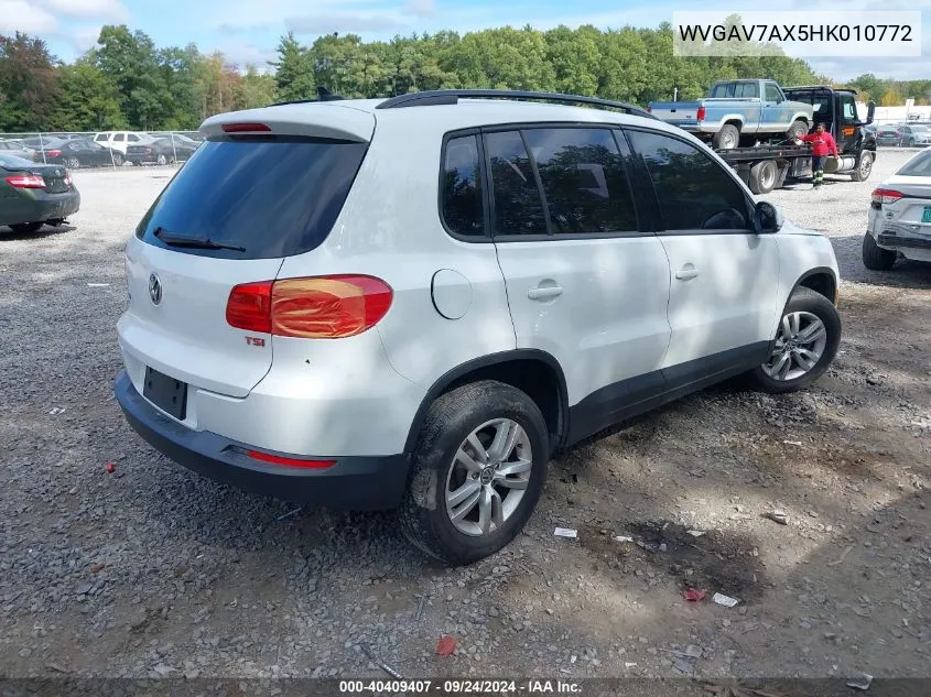 WVGAV7AX5HK010772 2017 Volkswagen Tiguan 2.0T/2.0T S