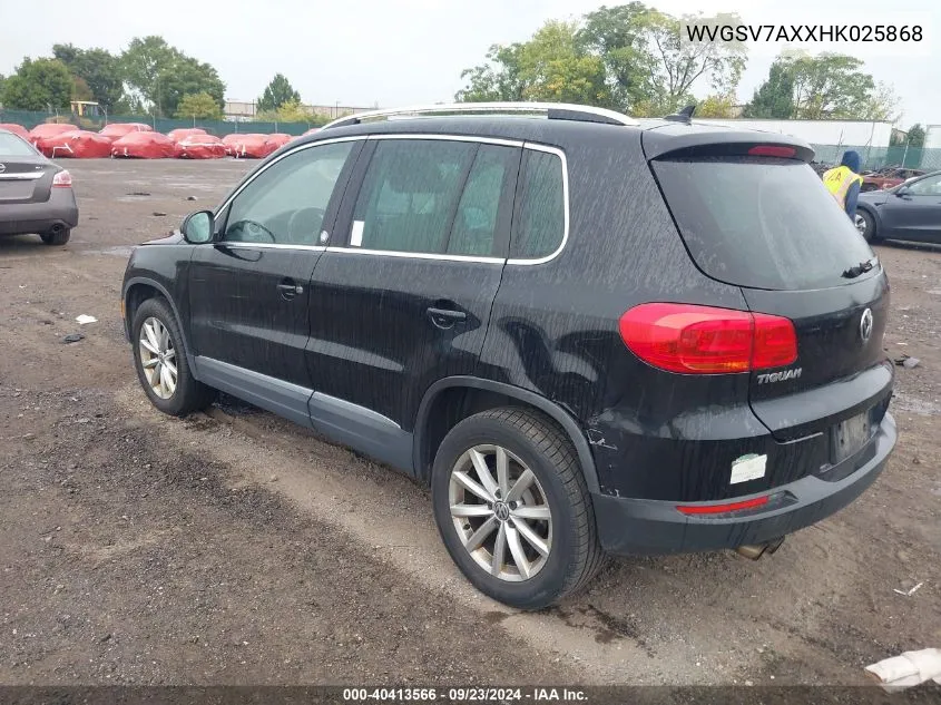 WVGSV7AXXHK025868 2017 Volkswagen Tiguan 2.0T Wolfsburg Edition