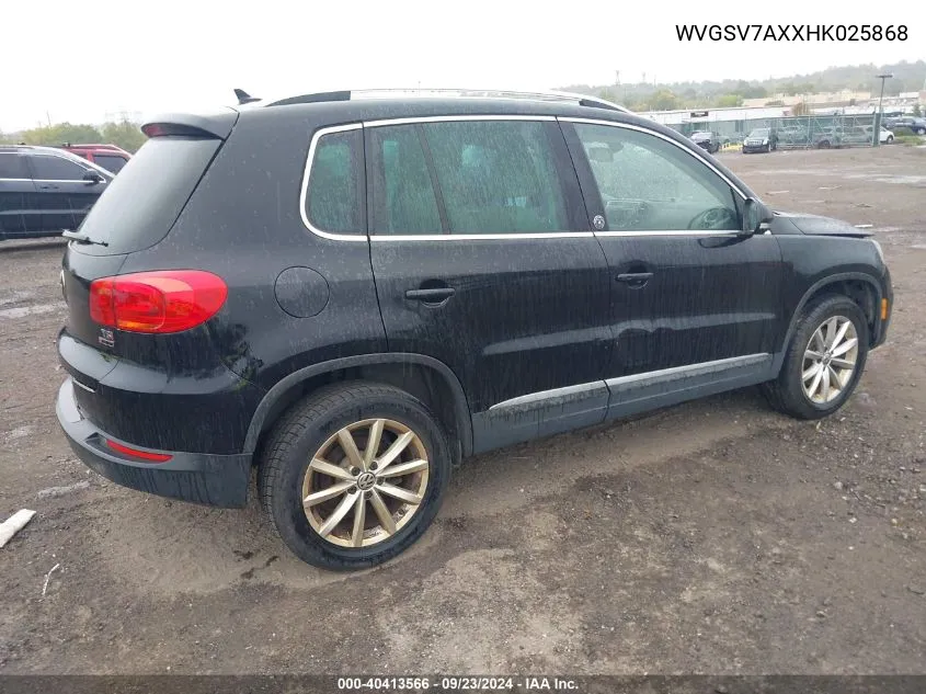 WVGSV7AXXHK025868 2017 Volkswagen Tiguan 2.0T Wolfsburg Edition