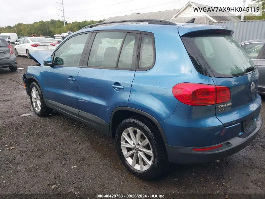 2017 Volkswagen Tiguan 2.0T/2.0T S VIN: WVGAV7AX9HK045119 Lot: 40429763