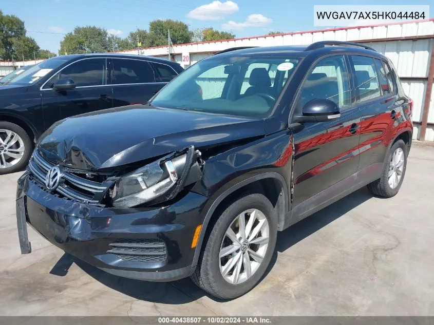 2017 Volkswagen Tiguan 2.0T/2.0T S VIN: WVGAV7AX5HK044484 Lot: 40438507