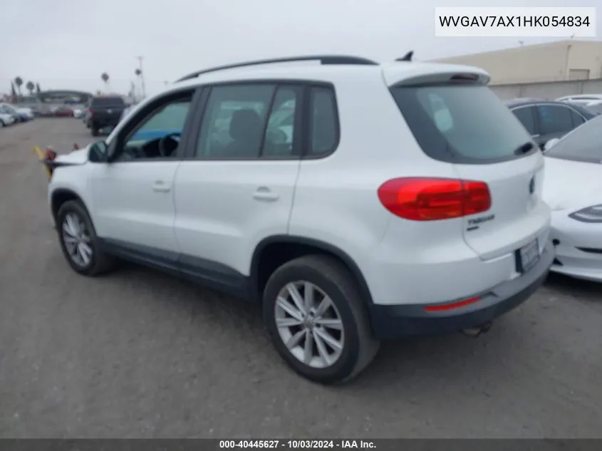 WVGAV7AX1HK054834 2017 Volkswagen Tiguan S/Limited