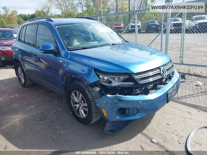 WVGBV7AX9HK039289 2017 Volkswagen Tiguan 2.0T/S