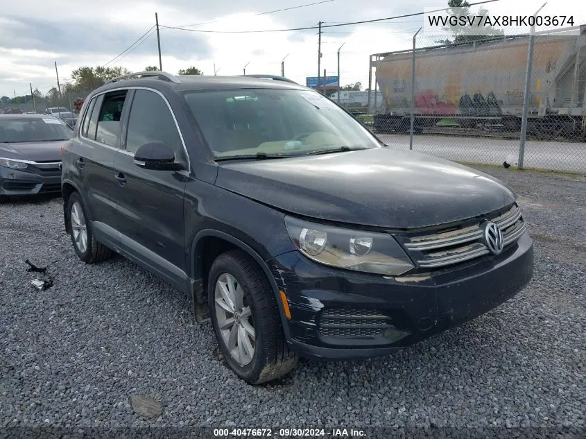 2017 Volkswagen Tiguan 2.0T Wolfsburg Edition VIN: WVGSV7AX8HK003674 Lot: 40476672