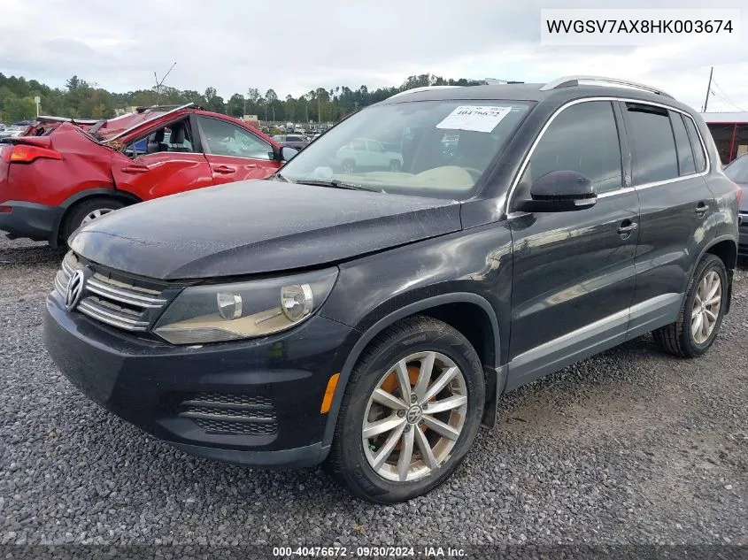 2017 Volkswagen Tiguan 2.0T Wolfsburg Edition VIN: WVGSV7AX8HK003674 Lot: 40476672