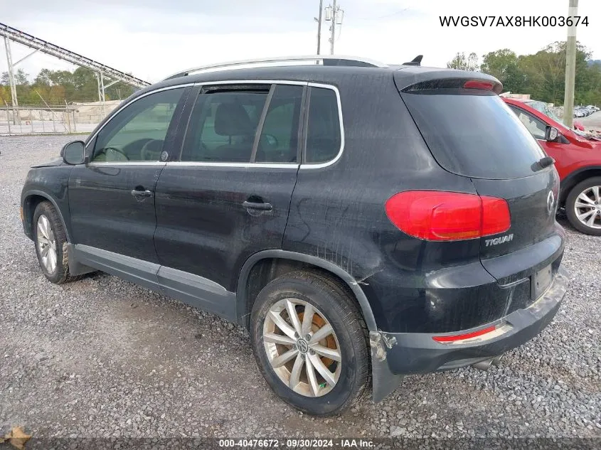 WVGSV7AX8HK003674 2017 Volkswagen Tiguan 2.0T Wolfsburg Edition