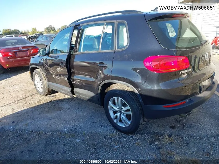 WVGBV7AX9HW506851 2017 Volkswagen Tiguan 2.0T S