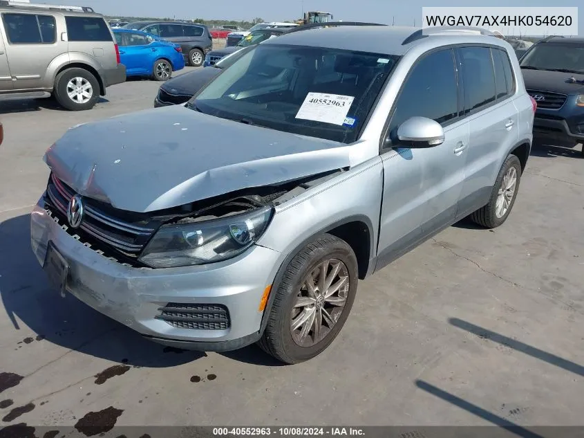 2017 Volkswagen Tiguan 2.0T/2.0T S VIN: WVGAV7AX4HK054620 Lot: 40552963