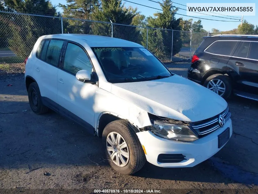 2017 Volkswagen Tiguan 2.0T/2.0T S VIN: WVGAV7AX8HK045855 Lot: 40578976