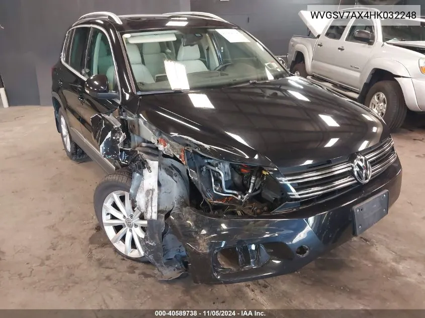 2017 Volkswagen Tiguan 2.0T Wolfsburg Edition VIN: WVGSV7AX4HK032248 Lot: 40589738