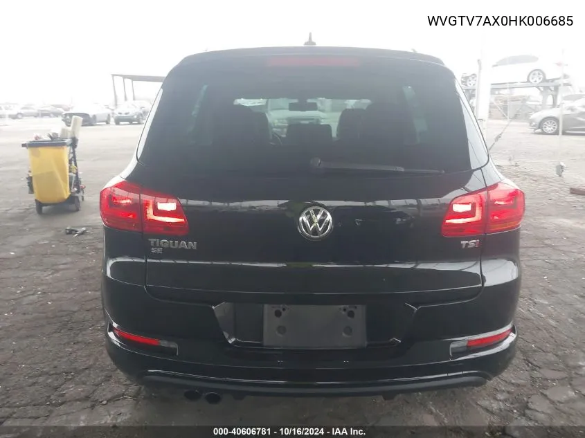 2017 Volkswagen Tiguan 2.0T Sport VIN: WVGTV7AX0HK006685 Lot: 40606781