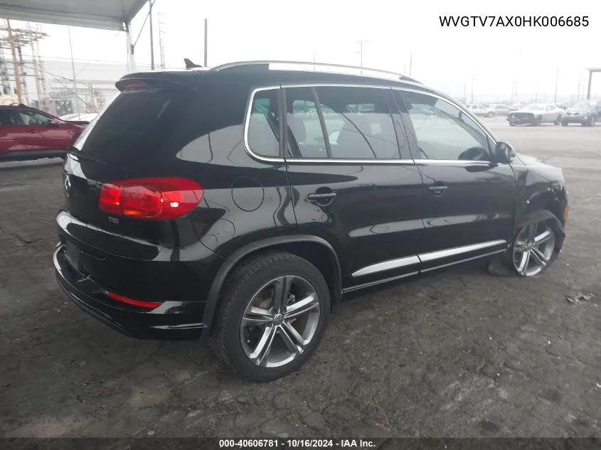 2017 Volkswagen Tiguan 2.0T Sport VIN: WVGTV7AX0HK006685 Lot: 40606781