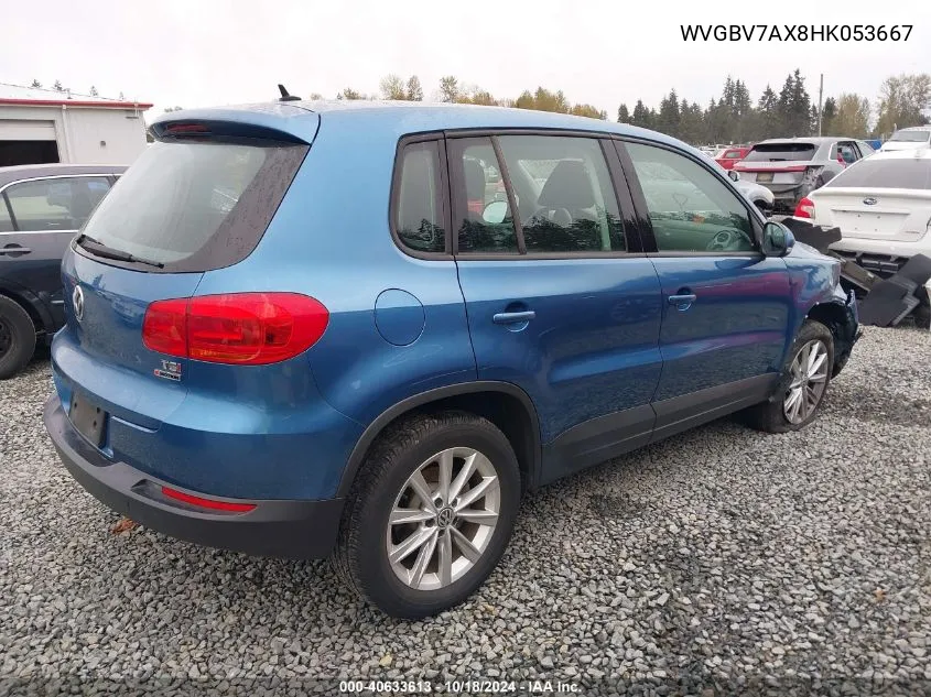 2017 Volkswagen Tiguan 2.0T/2.0T S VIN: WVGBV7AX8HK053667 Lot: 40633613