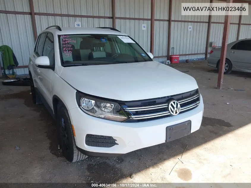 2017 Volkswagen Tiguan 2.0T/2.0T S VIN: WVGAV7AX1HK023406 Lot: 40634156