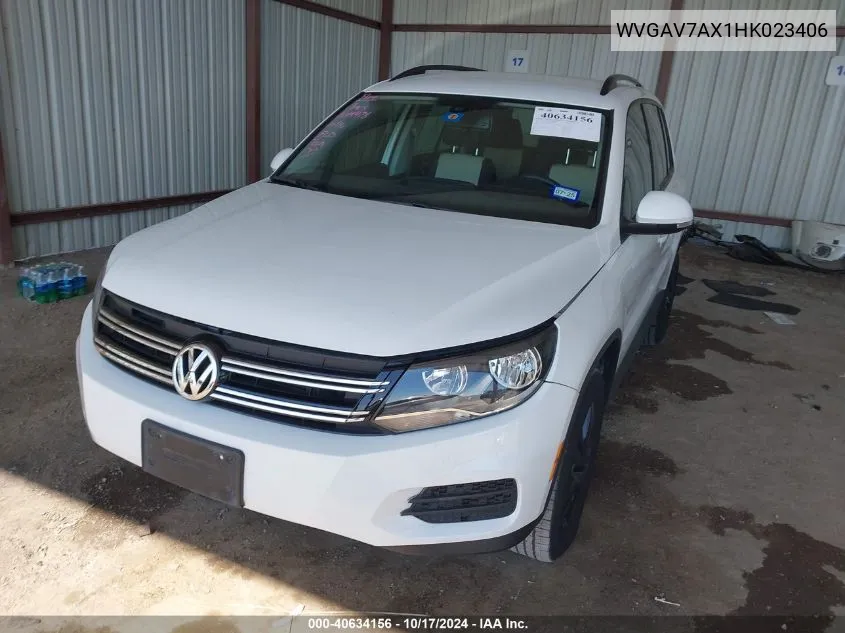 2017 Volkswagen Tiguan 2.0T/2.0T S VIN: WVGAV7AX1HK023406 Lot: 40634156