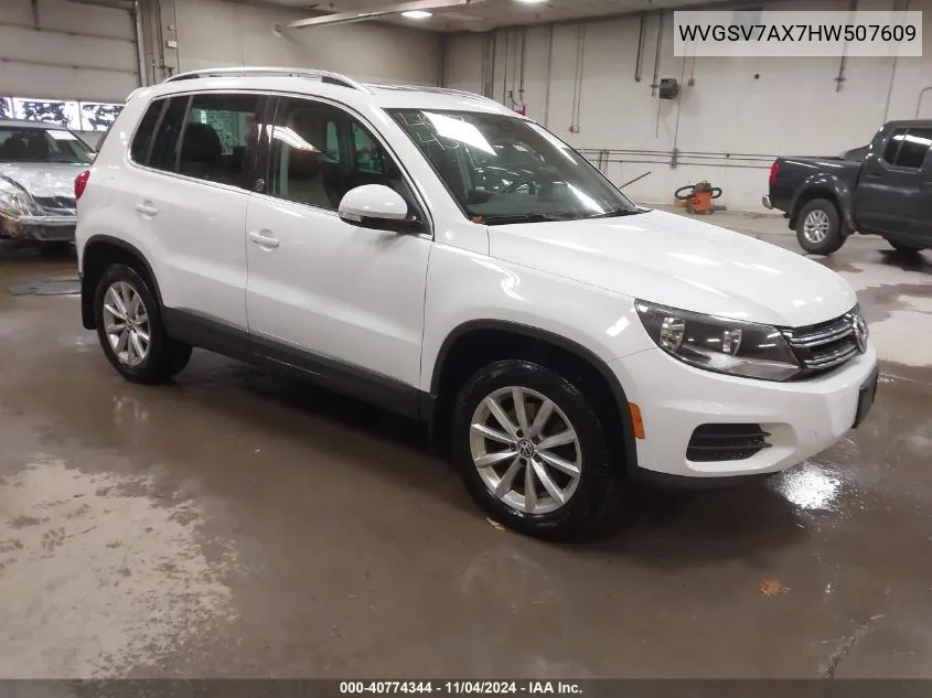 2017 Volkswagen Tiguan 2.0T Wolfsburg Edition VIN: WVGSV7AX7HW507609 Lot: 40774344