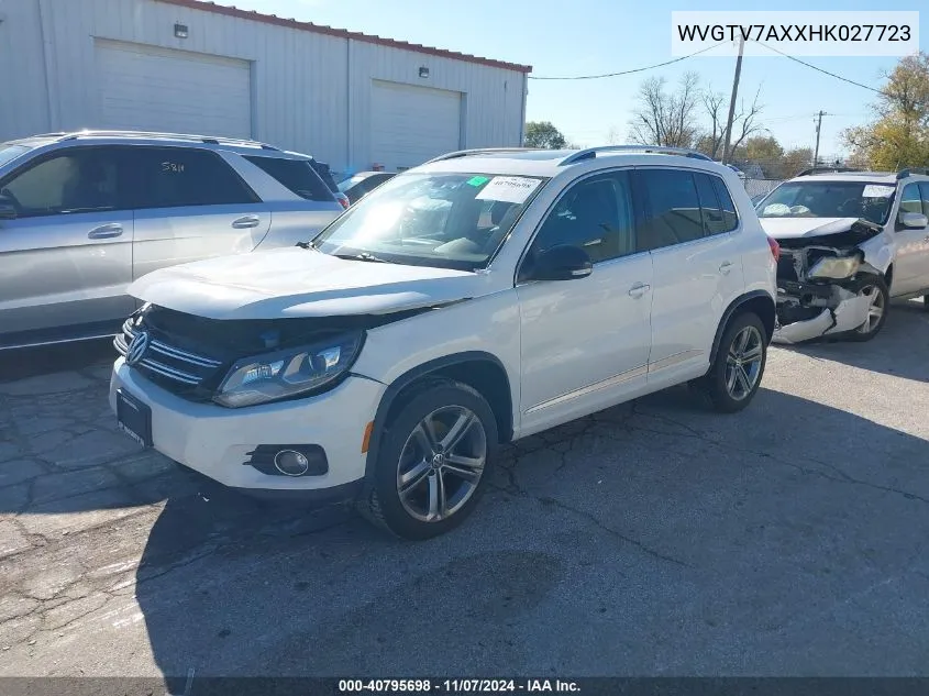 2017 Volkswagen Tiguan 2.0T Sport VIN: WVGTV7AXXHK027723 Lot: 40795698