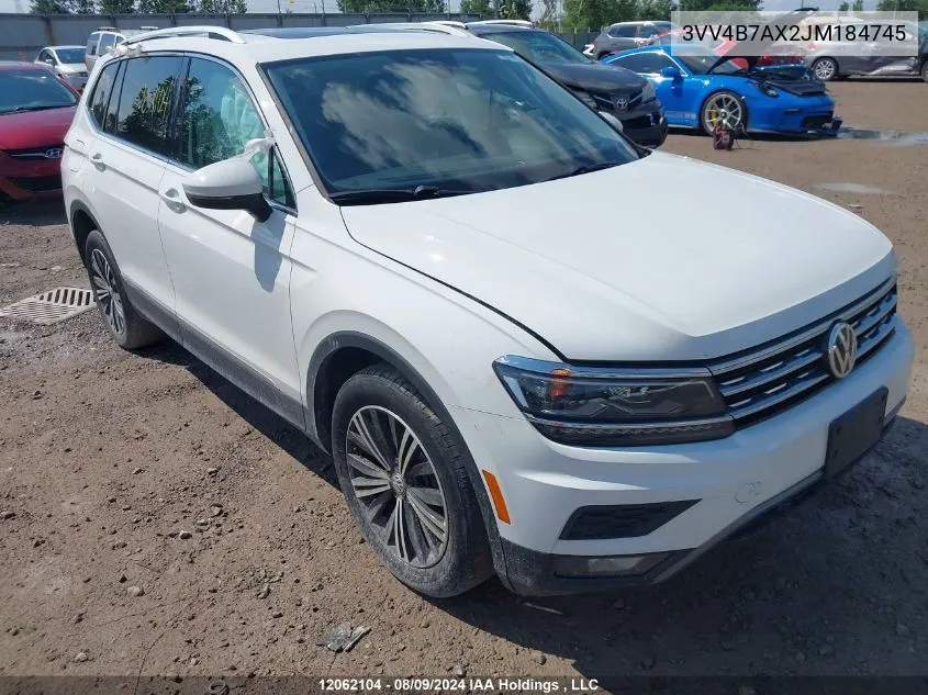 2018 Volkswagen Tiguan VIN: 3VV4B7AX2JM184745 Lot: 12062104