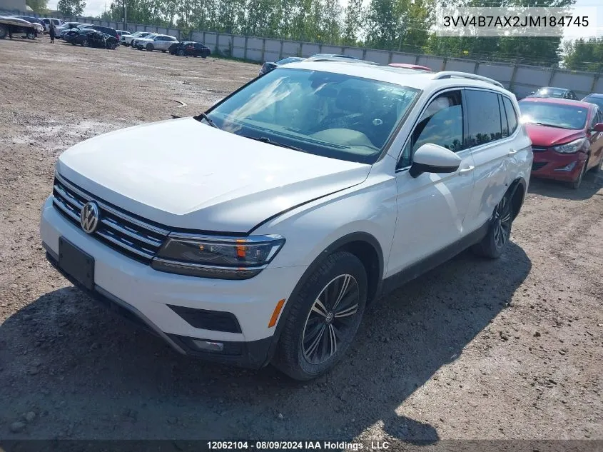 2018 Volkswagen Tiguan VIN: 3VV4B7AX2JM184745 Lot: 12062104