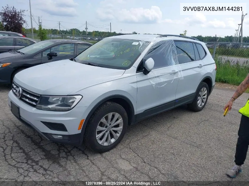 2018 Volkswagen Tiguan VIN: 3VV0B7AX8JM144281 Lot: 12078396