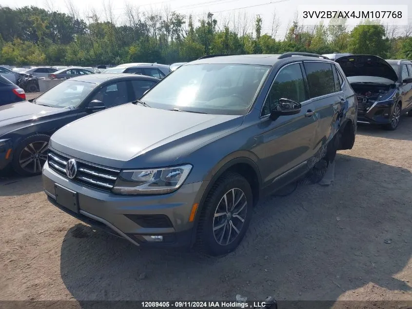 3VV2B7AX4JM107768 2018 Volkswagen Tiguan