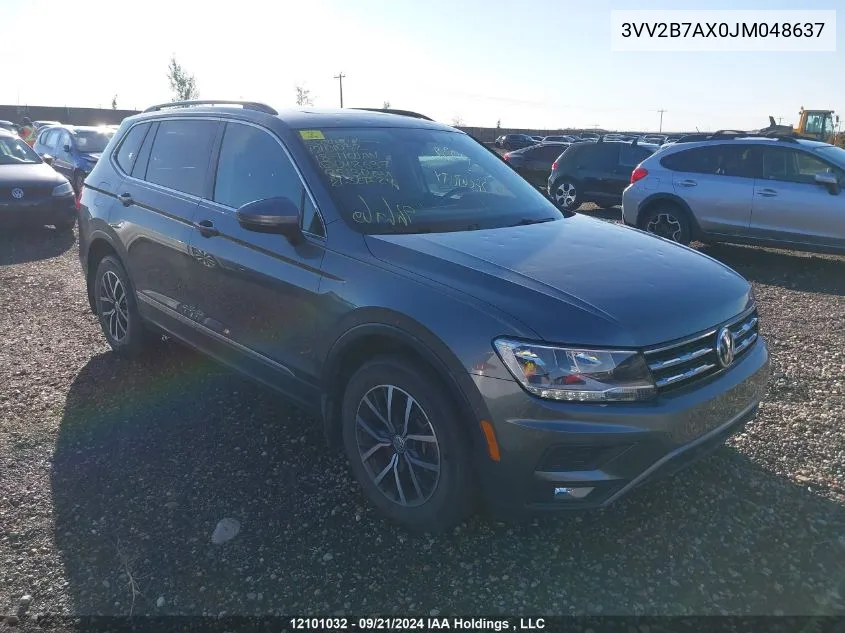 2018 Volkswagen Tiguan VIN: 3VV2B7AX0JM048637 Lot: 12101032