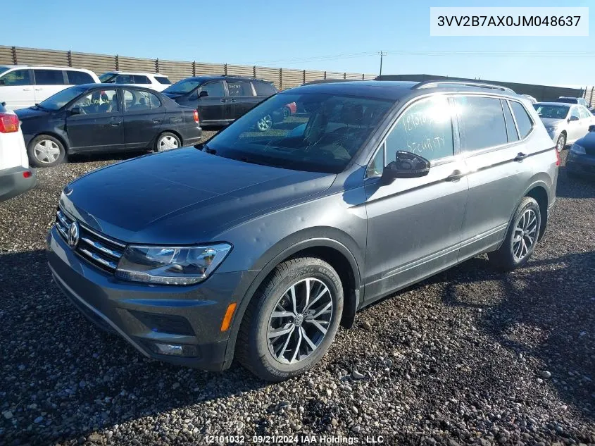 2018 Volkswagen Tiguan VIN: 3VV2B7AX0JM048637 Lot: 12101032