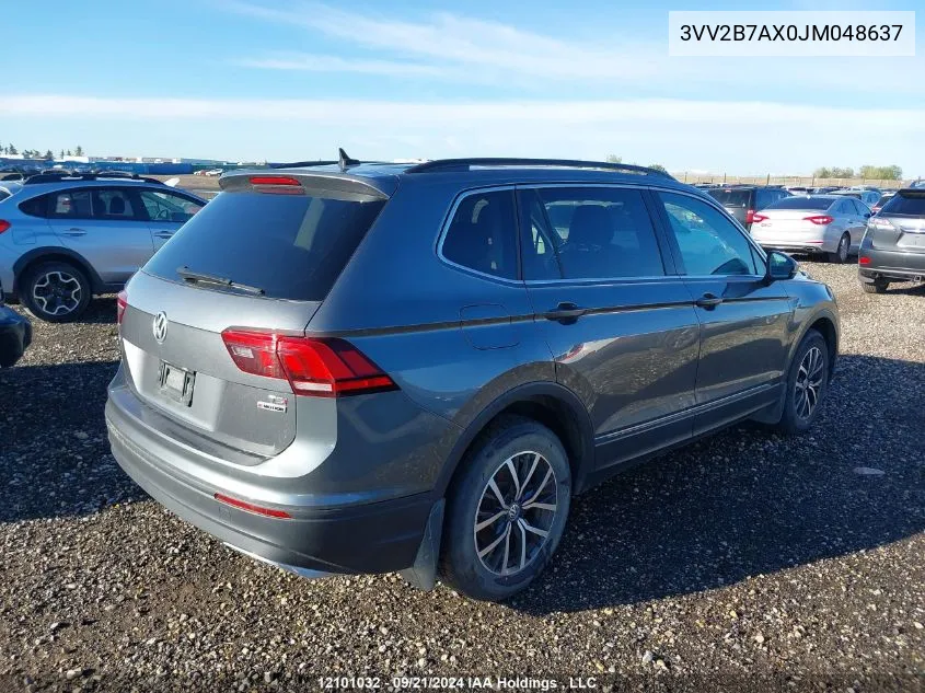 2018 Volkswagen Tiguan VIN: 3VV2B7AX0JM048637 Lot: 12101032